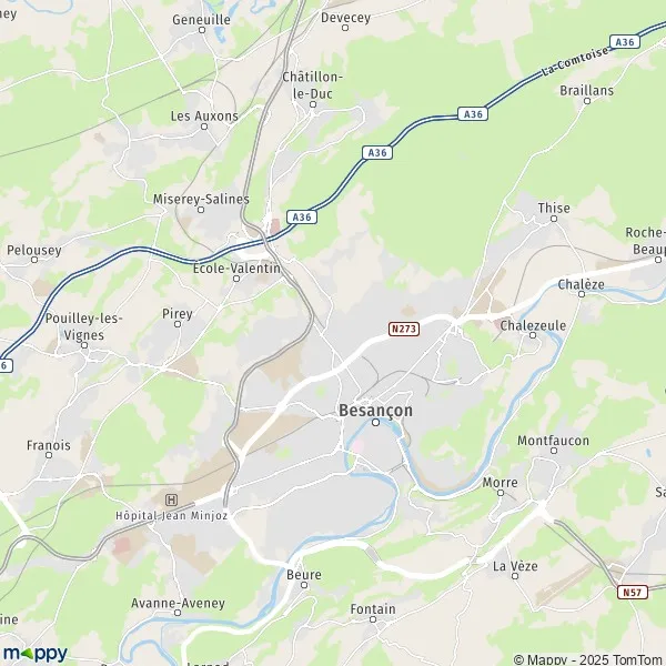 carte Besançon